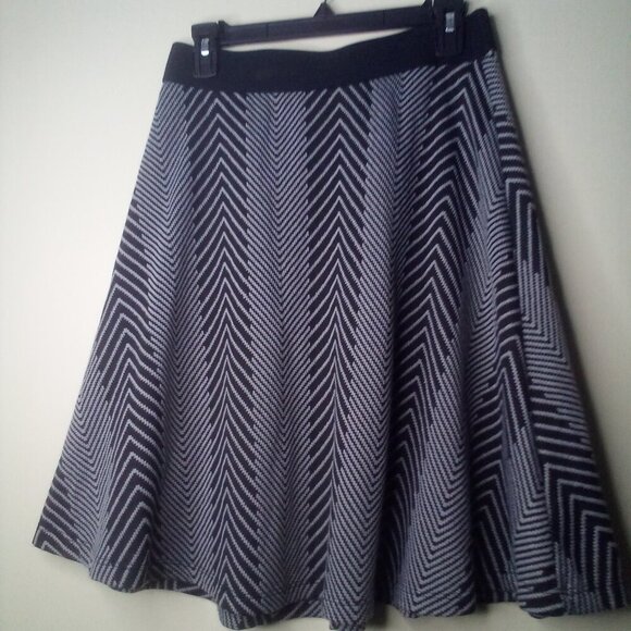 Gilli Skirt Women M Pull On Elastic Waist Stretch Black Gray - Picture 12 of 14